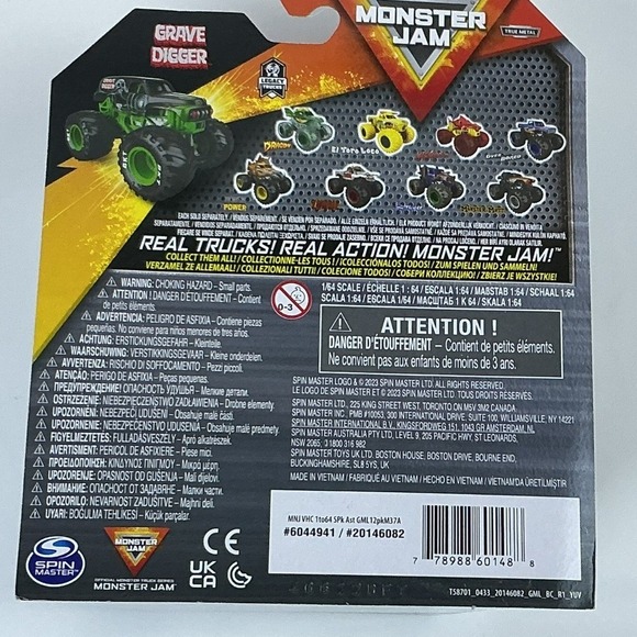 Monster Jam Spin Master 2023 Grave Digger 1:64 Arena Favorites Series New Sealed - Picture 2 of 4